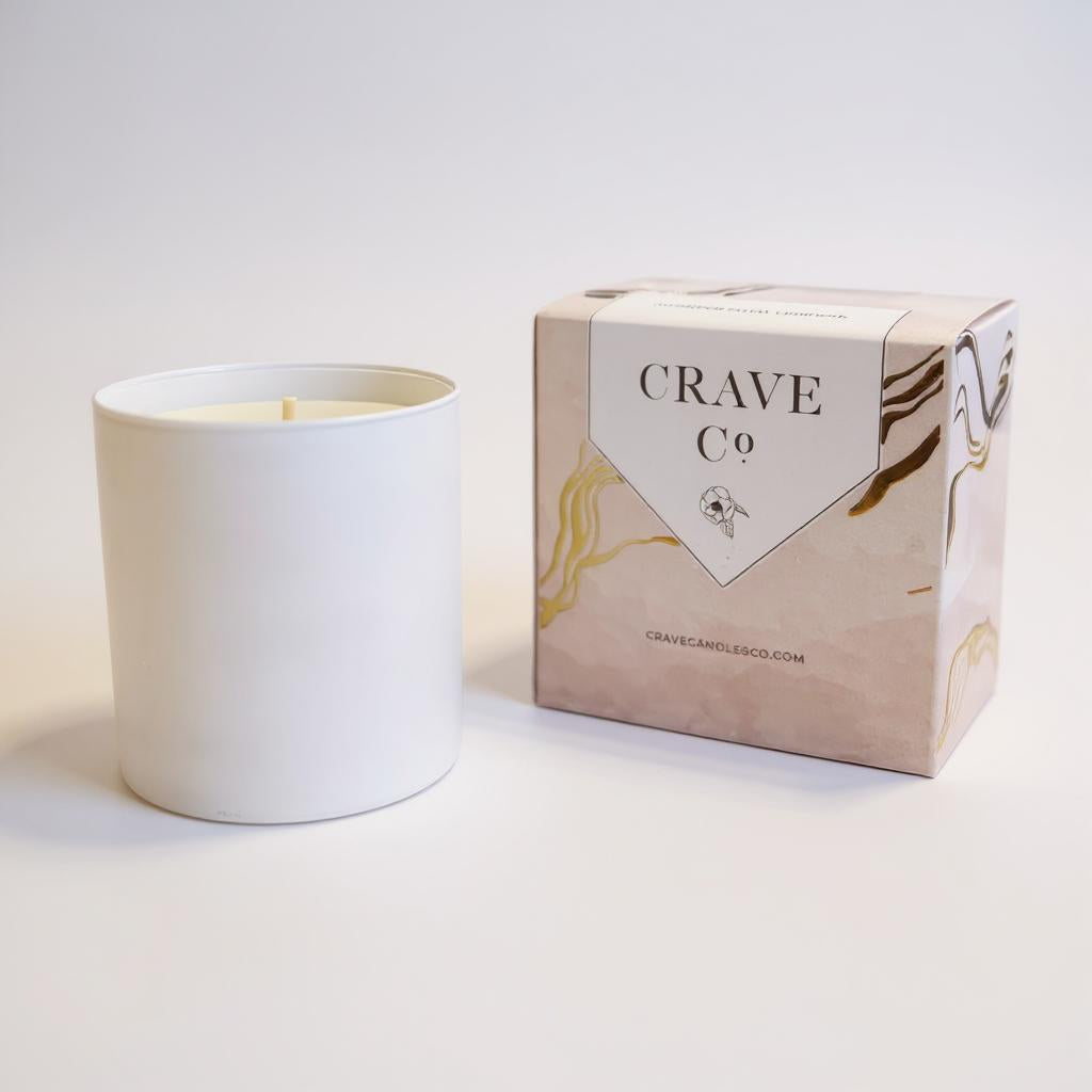 White Linen Box Candle