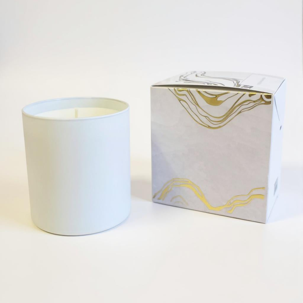 White Linen Box Candle